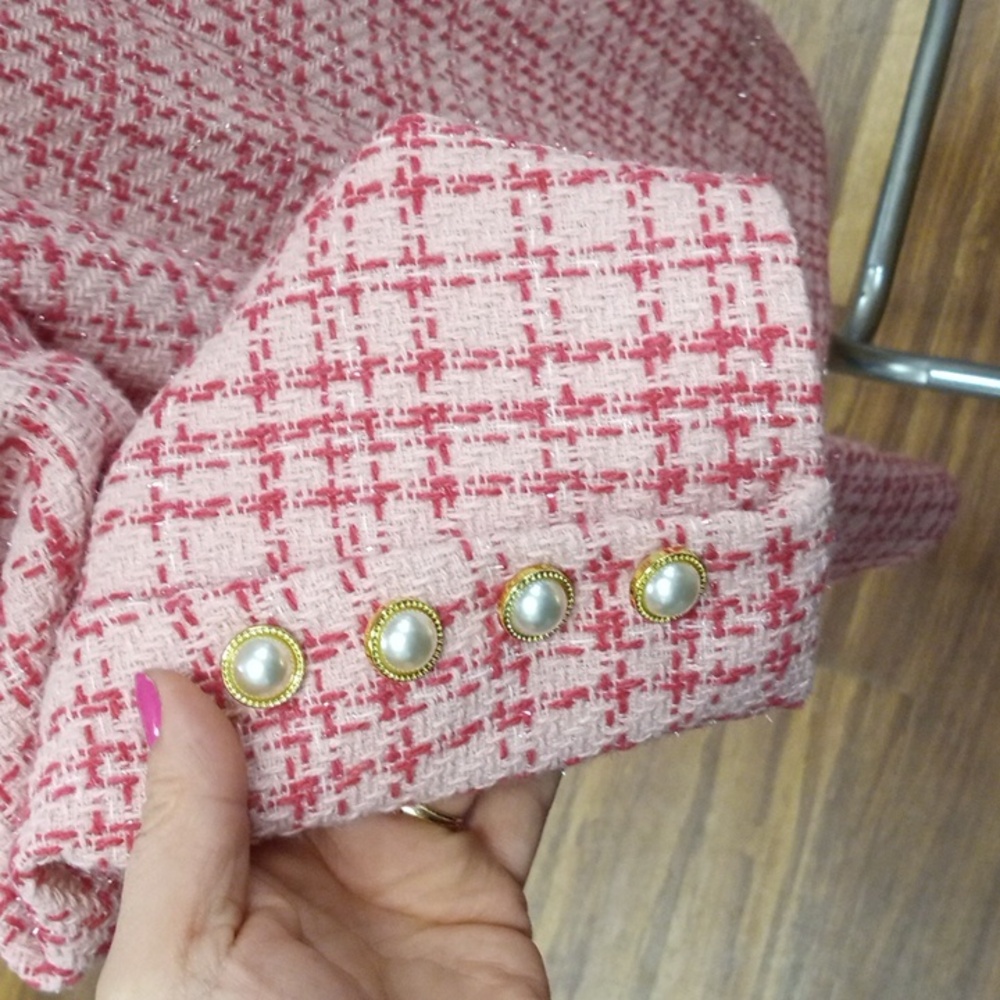 Nanette Lepore Red Plaid Long Sleeve Dress - Picture 6 of 8